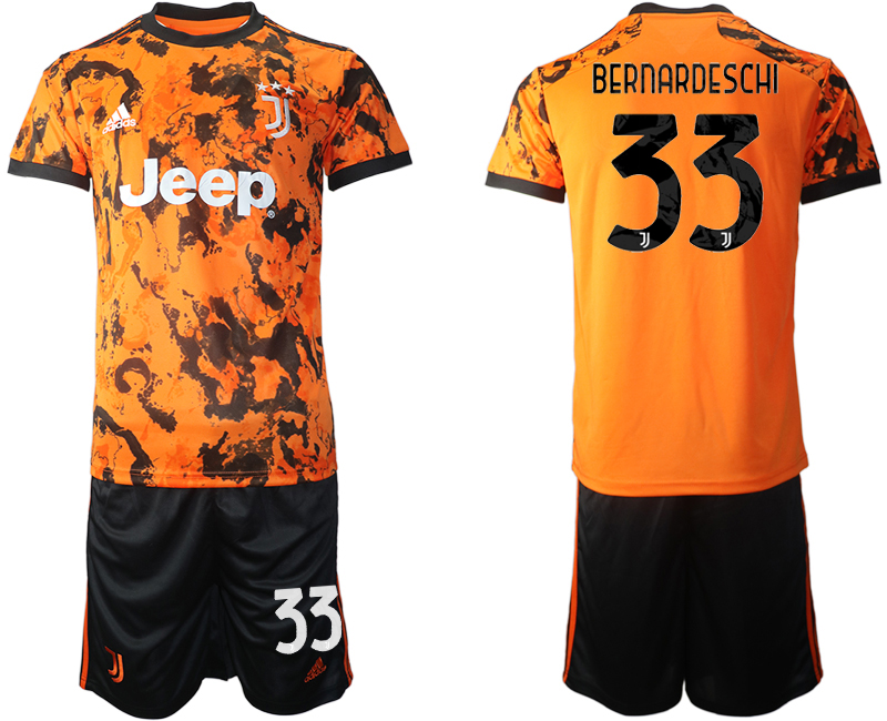 Men 2020-2021 club Juventus Second away #33 orange Soccer Jerseys
